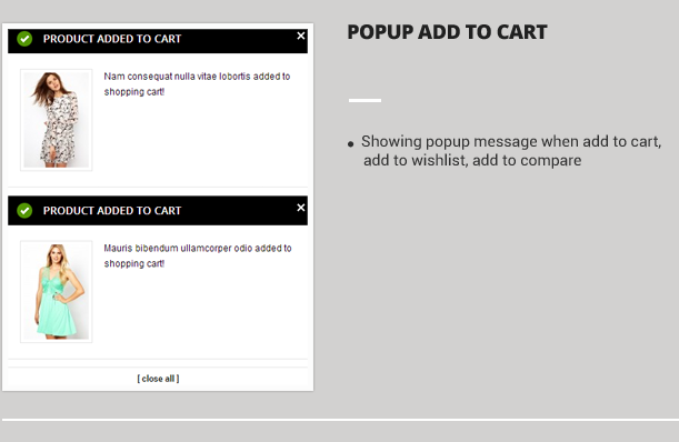 Popup Add to cart