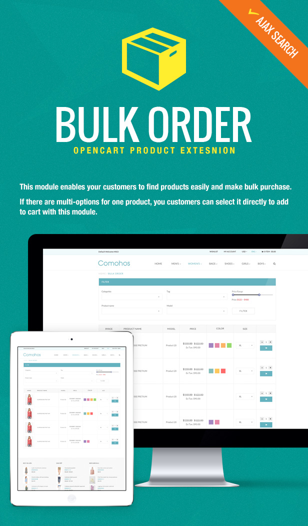 OpenCart Bulk Order Module